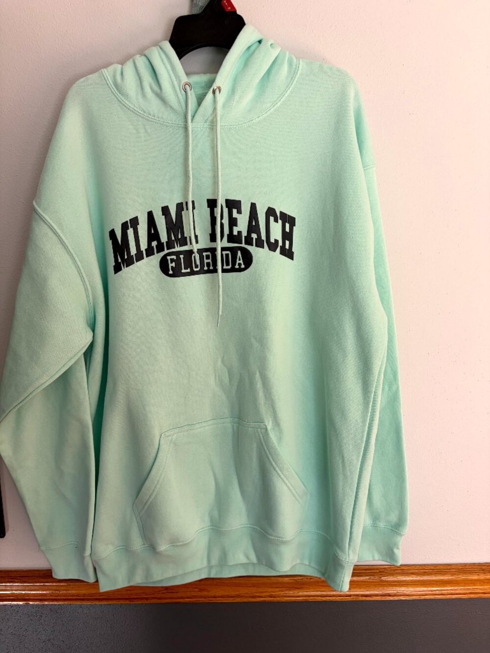 Vacation Women's Sweatshirt Hoodie Plus size 2X Mint Green Miami Beach Florida